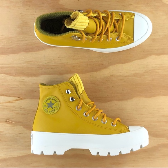 Converse Chuck Taylor All Star Lugged Platform Yellow Womens Size 5.5 - Picture 3 of 7